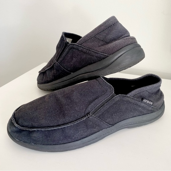 CROCS Men's Black Slip-on Loafers - Picture 1 of 5